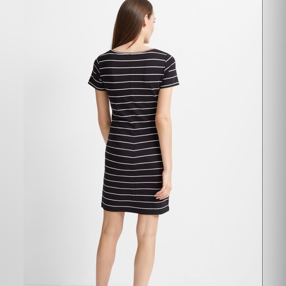 Club Monaco Black and White Striped Mini Dress - Picture 2 of 5